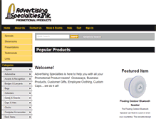 Tablet Screenshot of advertisingspecialtiesink.com